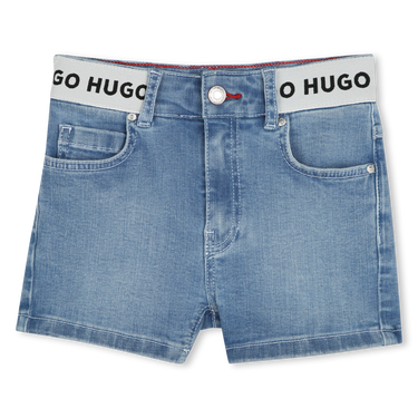 HUGO Short para niña y adolescente logo en cintura